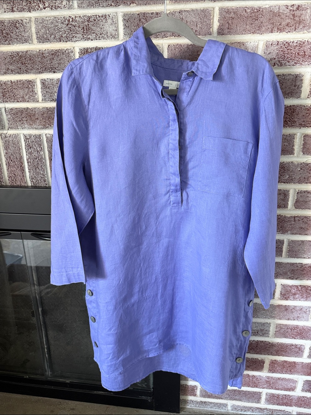 J. Jill Lavender Pullover Tunic with Side Button Detail